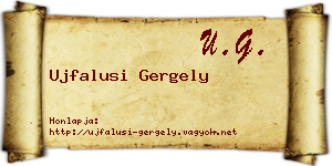 Ujfalusi Gergely névjegykártya